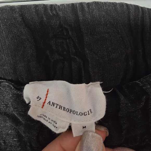 Anthropologie Embroidered Parachute Pants Black Womens Size Medium Boho Festival - Picture 6 of 11